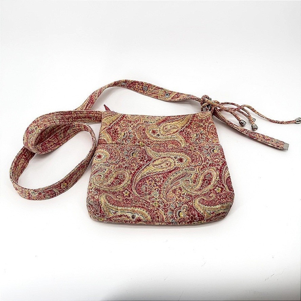 Donna Sharp Quilted Paisley Pink‎ Purse Crossbody Boho Soft Girl Feminine